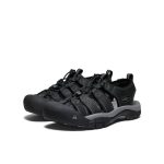 Men's Newport Leather Sandal  |  Black/Steel Grey