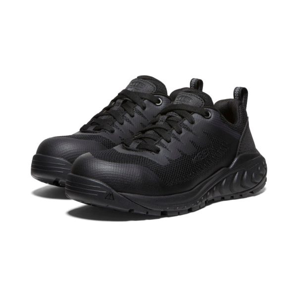 Women's Arvada ESD Work Sneaker (Carbon Toe) | Black/Black