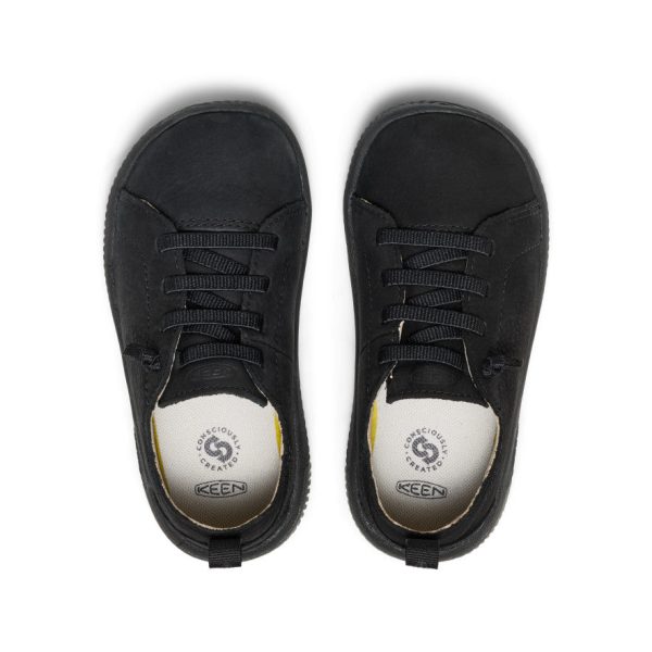 Little Kids' KNX Leather Sneaker | Triple Black