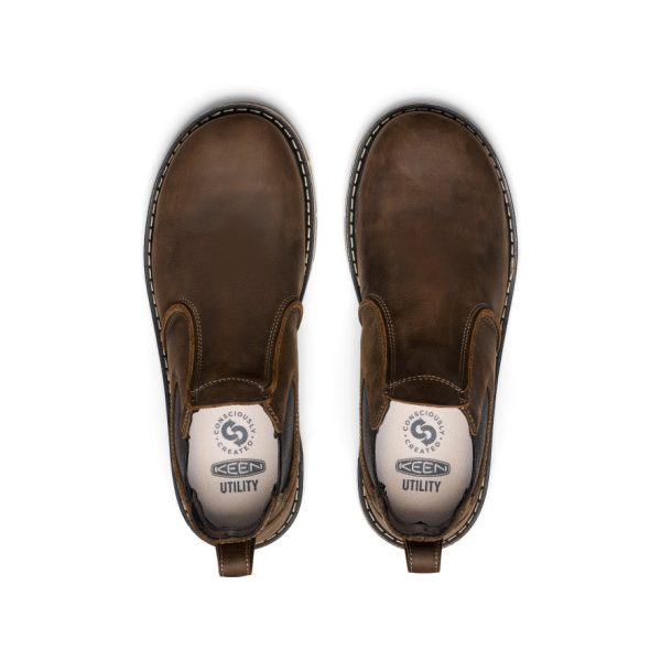 Men's San Jose Chelsea 90° Heel Boot (Aluminum Toe)  |  Cascade Brown/Gum